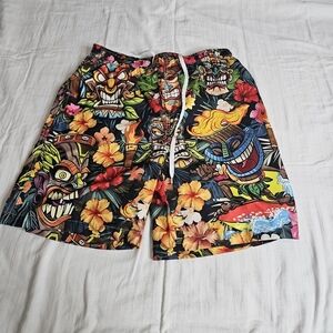 Hawaiian Tiki Swin Shorts